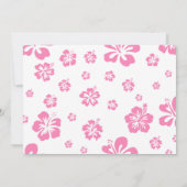 ピンク&ホワイトトロピカルハイビスカスフローラ招待状 招待状 (裏面)