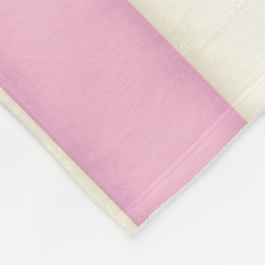 ピンク&ホワイトビクトリアンコテージストライプスタイル フリースブランケット (角)