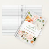 ピンク&ホワイトフローラレース祈りの言葉ジャーナル ノートブック (内側)