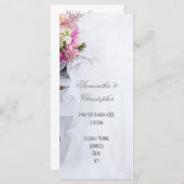 ピンク・ホワイトフローラ結婚の教会の結婚式プログラム プログラム (正面/裏面)