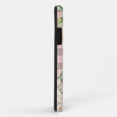 ピンク&ホワイトプレイドギンガムフローラモノグラム Case-Mate iPhoneケース (裏面/右)