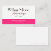 ピンク&ホワイトプロフェッショナル名刺 名刺 (正面/裏面)