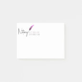 ピンク&ホワイトミニマルモダンリストシンプル公証人 ポストイット (正面)