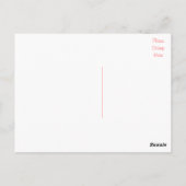 ピンク&ホワイトラブ赤いハート矢印はがき ポストカード (裏面)