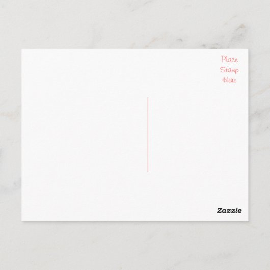 ピンク&ホワイトラブ赤いハート矢印はがき ポストカード (裏面)