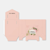 ピンク&ホワイトローズフローラブーケ フェイバーボックス (折り畳みなし)