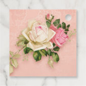 ピンク&ホワイトローズブーケありがとう フェイバータグ (裏面)