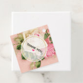 ピンク&ホワイトローズブーケありがとう フェイバータグ (インサイチュ)