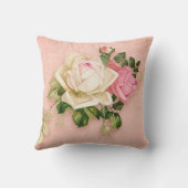ピンク&ホワイトローズブーケ クッション (裏面)
