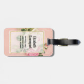 ピンク&ホワイトローズブーケ ラゲッジタグ (裏面横)