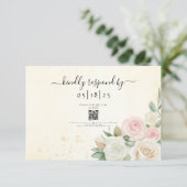 ピンク&ホワイトローズ開花 出欠カード (スタンド正面)