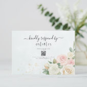 ピンク&ホワイトローズ開花 出欠カード (スタンド正面)