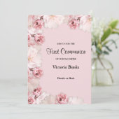 ピンク/ホワイトローゼファースト招待状 招待状 (スタンド正面)