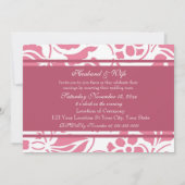 ピンク&ホワイト写真の誓いの結婚更新招待状 招待状 (裏面)