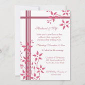 ピンク&ホワイト写真の誓いの結婚更新招待状 招待状 (裏面)