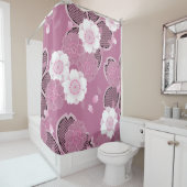 ピンク&ホワイト桜2素晴らしヴィンテージ シャワーカーテン (インサイチュ)