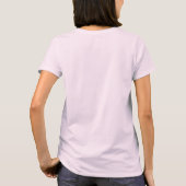 ピンク ホワイト うさぎ 耳 メガネ 笑顔 Tシャツ (裏面)