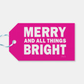 ピンク＆ホワイト ギフトタグ | メリー＆オールシングス ブライト (裏面横)