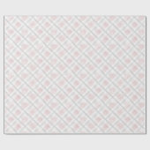 ピンク ホワイト シルバー グリッター スクエア 結婚式 ラッピングペーパー (フラット)