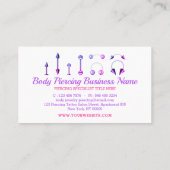 ピンク ホワイト ジュエリー ネオン おしゃれ ボディピアス ロイヤリティカード (裏面)