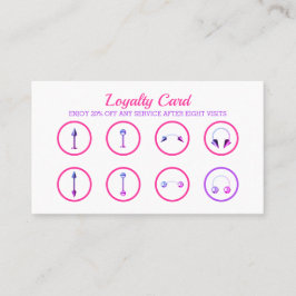 ピンク ホワイト ジュエリー ネオン おしゃれ ボディピアス ロイヤリティカード