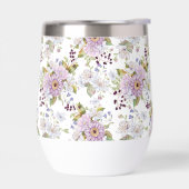 ピンク ホワイト パープル 水彩 ワイルドフラワー (左面)