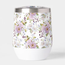 ピンク ホワイト パープル 水彩 ワイルドフラワー