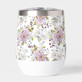 ピンク ホワイト パープル 水彩 ワイルドフラワー