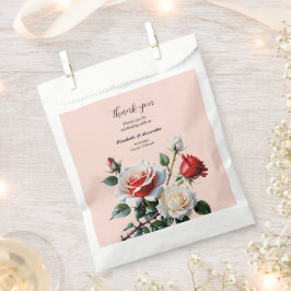 ピンク ホワイト レッド 薔薇 フラワー ウェディング フェイバーバッグ