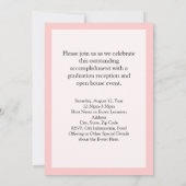 ピンク/ホワイト 女性の健康卒業発表 招待状 (裏面)