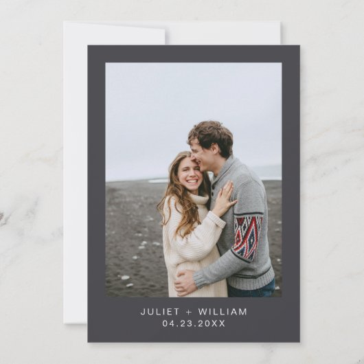 ピンク ボヘミアンピオニーガーデン ダスティーローズ ウェディング セーブザデート (裏面)