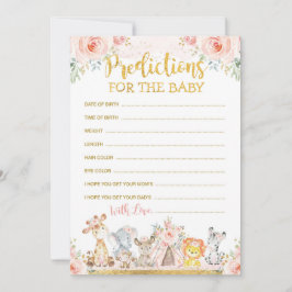 ピンク ボーホー ジャングル アニマルズ 予測 ベイビー カード