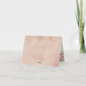 ピンク ボーホー ペタルと プロセッコ 折りたたみカード サンキューカード (裏面)