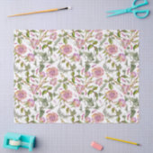 ピンク ボーホー ローズ デコパージュ 薄葉紙 (クラフト)