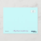 ピンク・ポインセッタ水平はがき ポストカード (裏面)