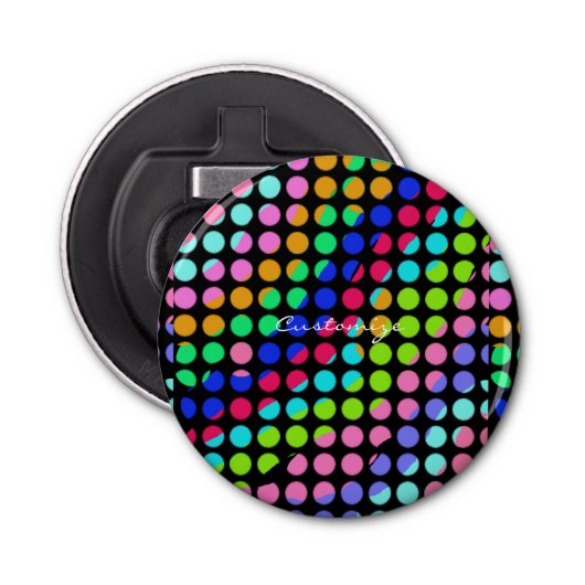 ピンク，ポルカ+ドット，青，赤，緑，パターカスタマイズン，,p 栓抜き (正面)