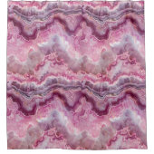 ピンク マクロ アゲート ストーンの見た目 シャワーカーテン (正面)