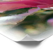 ピンク・マグノリア花花花芸術写真絵画の写真 ポスター (角)