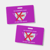 ピンク | マスク免除 バッジ (正面＆裏面)