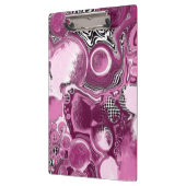 ピンク、マゼンタ、ブラックの流体アート絵画の流れ クリップボード (左)