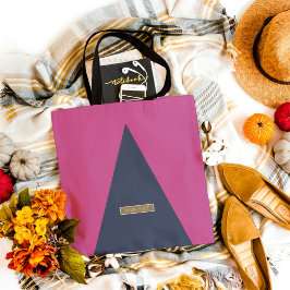 ピンク マゼンタ ブルー クラシック モダン ミニマル トートバッグ