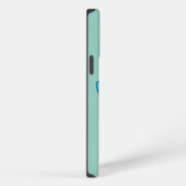 ピンク マゼンタ ブルー 蝶 iPhoneケース (右側面)