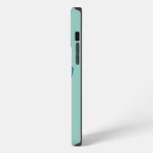 ピンク マゼンタ ブルー 蝶 iPhoneケース (左側面)