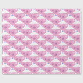 ピンク、マゼンタ、白の前紙印刷ラッピング ラッピングペーパー (フラット)