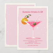 ピンク・マティーニ招待状 招待状 (正面/裏面)