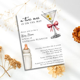 ピンク・マティーニ・ベビーシャワー A Tini One Is On The Way 招待状