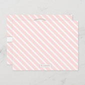 ピンク |ママのための白ベビーシャワーアドバイス アドバイスカード (正面/裏面)