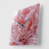 ピンク・マロー スクエア壁時計 (傾斜)