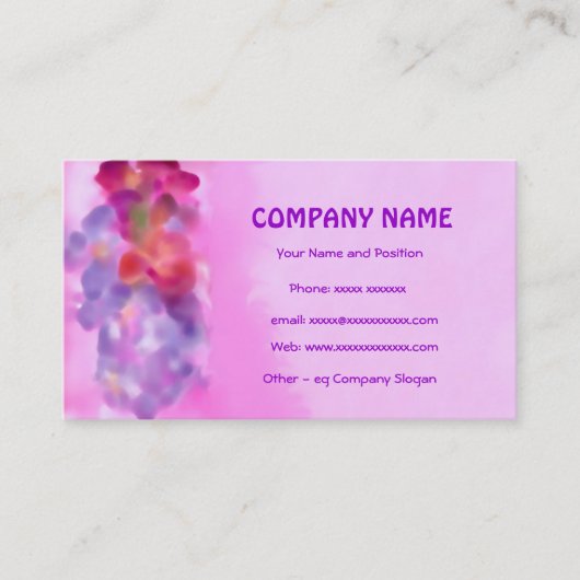 ピンク、メイブ、クリムゾンフローラ名刺 名刺 (正面)