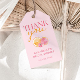 ピンク メイン スクイーズ ブライダル シャワー サンクス ギフトタグ